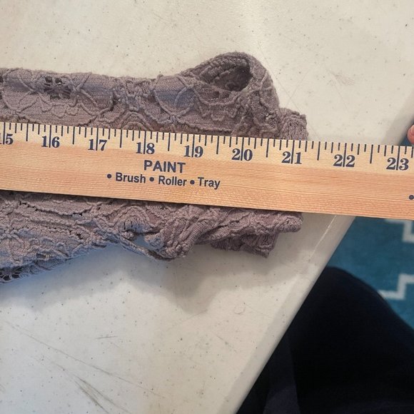 Anthropologie Hazel Lace Sweater Coat Jacket Belted Gray Medium M - Picture 13 of 16